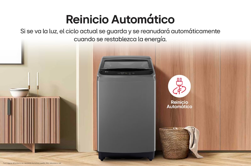 LG Lavadora LG 13kg, carga superior con TurboDrum™, Negro claro, WT13BVTB